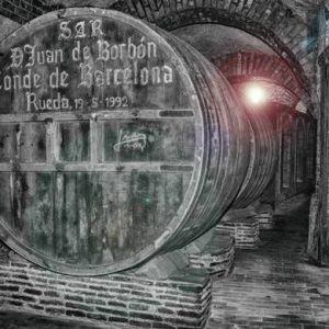 Barrica en bodegas Mocén en Rueda