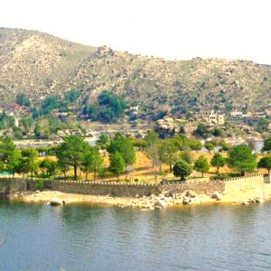 Vista desde el Embalse de El Burguillo de la Isla de El Burguillo