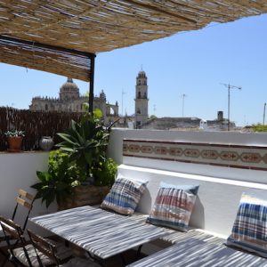 Terraza de la Fonda Barranco en Jerez de la Frontera en Cádiz