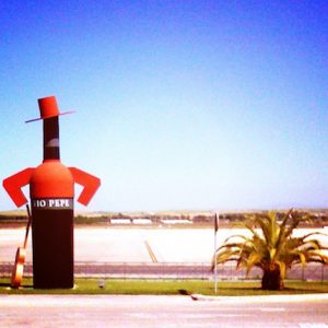 Pista de aterrizaje del aeropuerto de Jerez de la Frontera en Cádiz