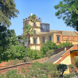 Vista del Alcázar en Jerez de la Frontera en la provincia de Cádiz