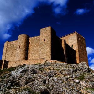 Vista desde la roca del Castillo de Segura de la Sierra en la provincia de Jaén