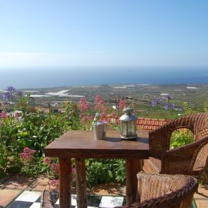 Vistas desde la terraza de la casa rural el sitio en la Isla de El Hierro