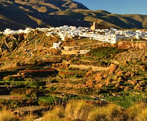 Vista de Padules en la Alpujarra en Andalucía