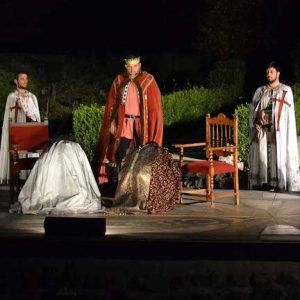 Representación del Festival Templario en Jerez de los Caballeros en la provincia de Badajoz