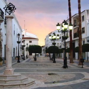 Plaza en Olivenza en la provincia de Badajoz