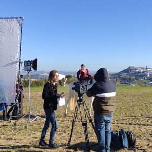 Escena de rodaje en Montilla en la provincia de Cordoba