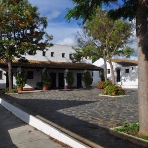 Hermoso patio de la hacienda Barriche en la provincia de Cádiz