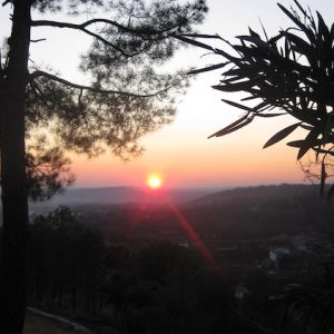 Puesta de sol en Candeleda en la provincia de Avila