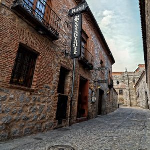 Vista de un restaurante en Avila en Castilla y Leon