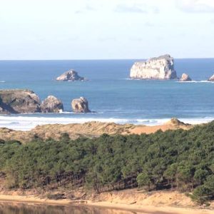 Vista de las dunas de Liencres en Píelagos en Cantabria