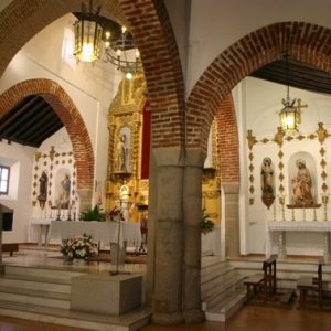 Interior de la iglesia de San Sebastián en Añora en la provincia de Córdoba