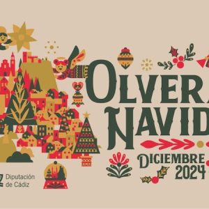 Pancarta con la programación de Olvera en Navidad 2024 en la provincia de Cádiz