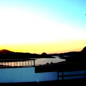 Vista del mirador Cruz de San Pedro en Iznájar