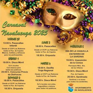 Programación cultural Carnaval Navaluenga 2025