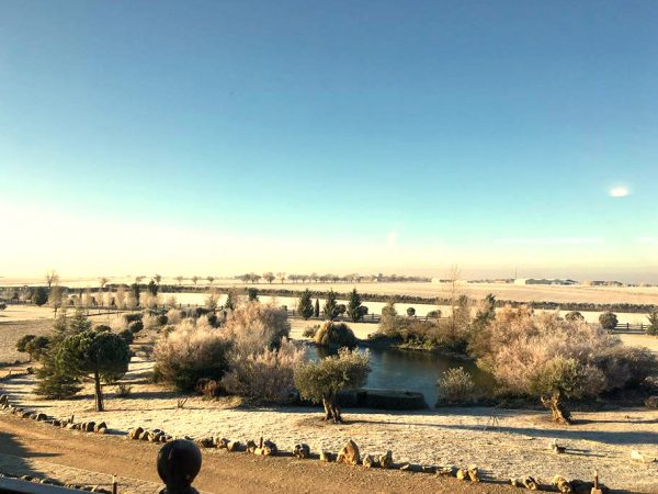 Vista desde la finca del hotel Ibersol la Casona de Andrea en Tiedra en Valladolid