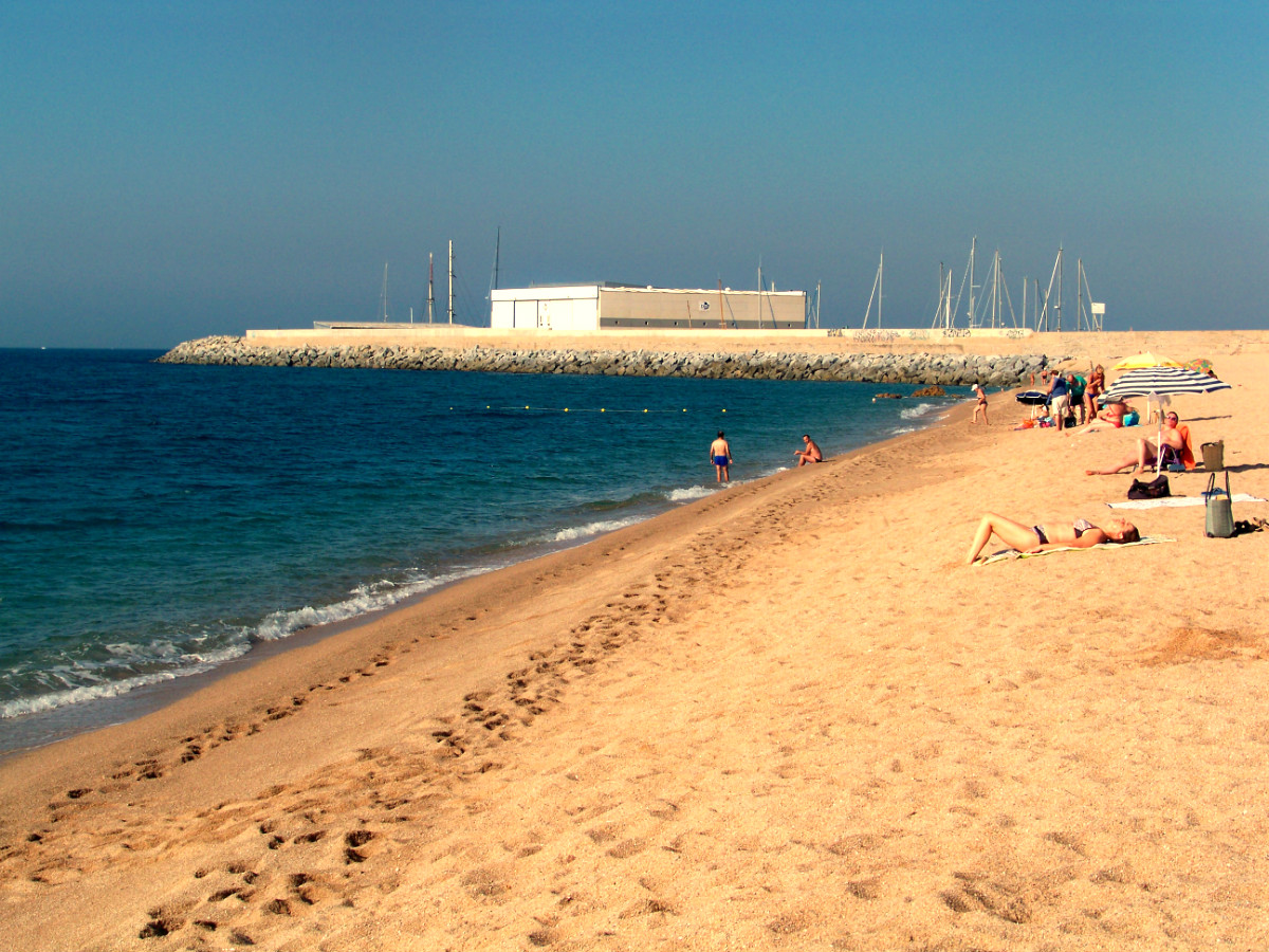 Playa de Cavaio en Arenys de Mar