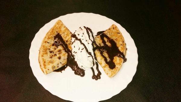 Postre en el restaurante las Acacias en Cisneros en la provincia de Palencia