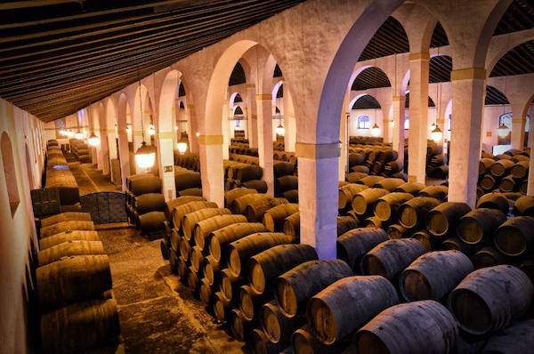 Interior de Bodegas Fundador en Jerez