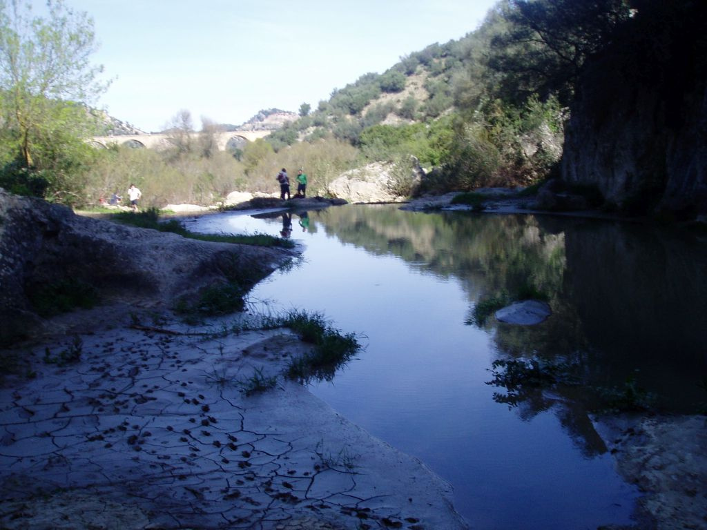 Río Guadalporcún en Olvera en la provincia de Cádiz
