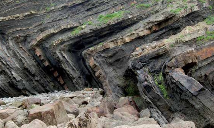 Flysch en el Geoparque de la Costa Vasca en Guipuzcoa