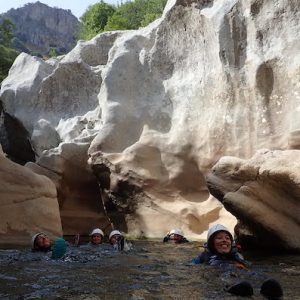 Descenso de barrancos en el Barranco de las Buitreras