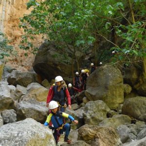 Barranquismo en la Garganta Verde en Cádiz