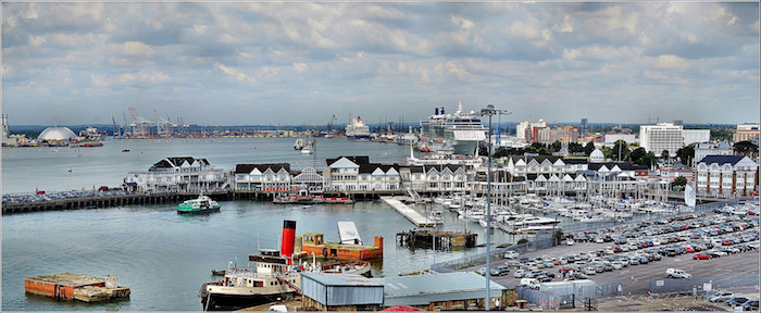 Puerto de Southampton en el Reino Unido