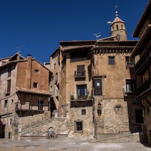 Las calles en Albarracín en la provincia de Teruel