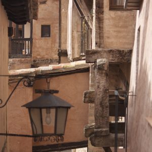 Las calles en Albarracín en la provincia de Teruel