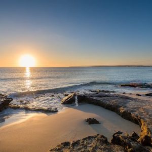 Playa Es Figueral en Santa Eulalia en Ibiza