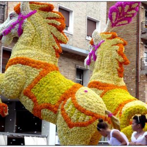 La batalla de las flores en Laredo