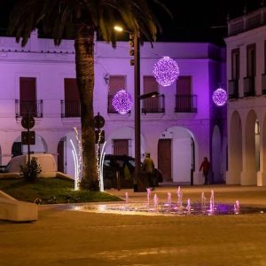 La plaza de España en Herrera del Duque