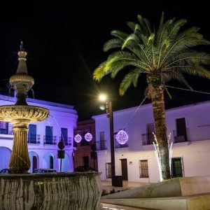 La plaza de España en Herrera del Duque