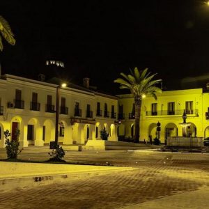 La plaza de España en Herrera del Duque
