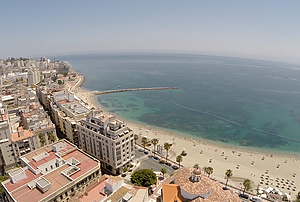 La playa de la Ribera en Ceuta