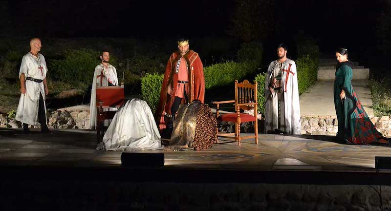Representación del Festival Templario en Jerez de los Caballeros en la provincia de Badajoz