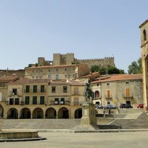 La Plaza Mayor de Trujillo en la provincia de Cáceres