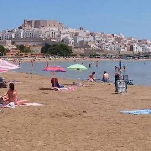 La playa Sur en Peñíscola