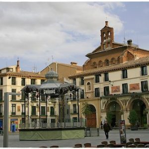 La plaza de los Fueros en Tudela
