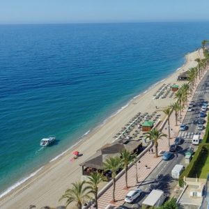 La playa de Aguadulce en Roquetas de Mar