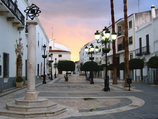 Plaza en Olivenza en la provincia de Badajoz