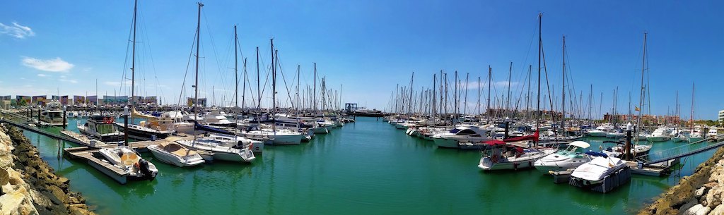 Vista de Puerto Sherry en el Puerto de Santa María en la provincia de Cádiz