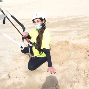 Kitesurf niños en Sanlúcar de Barrameda