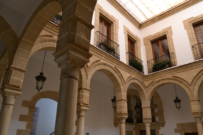 Interior del patio del palacio Reinoso Mendoza en El Puerto de Santa María