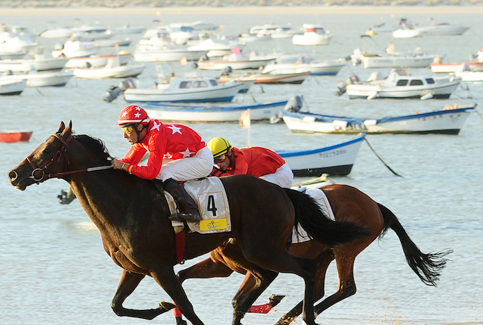 Carreras de caballos en Sanlúcar de Barrameda en la provincia de Cádiz