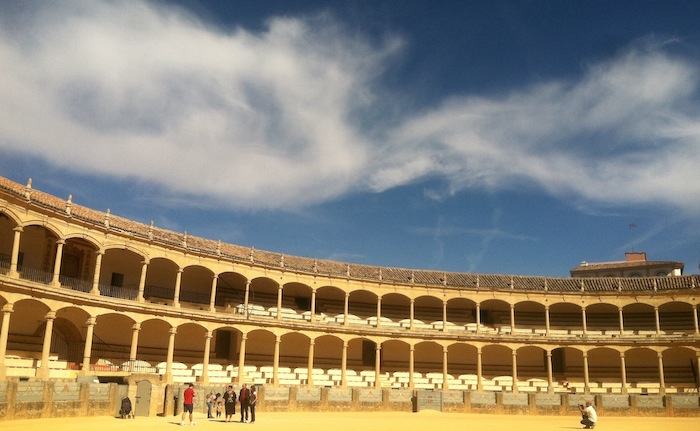 Interior de la plaza de toros de Ronda en la provincia de Málaga