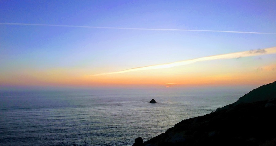 Vista del Camino de Santiago en Finisterre