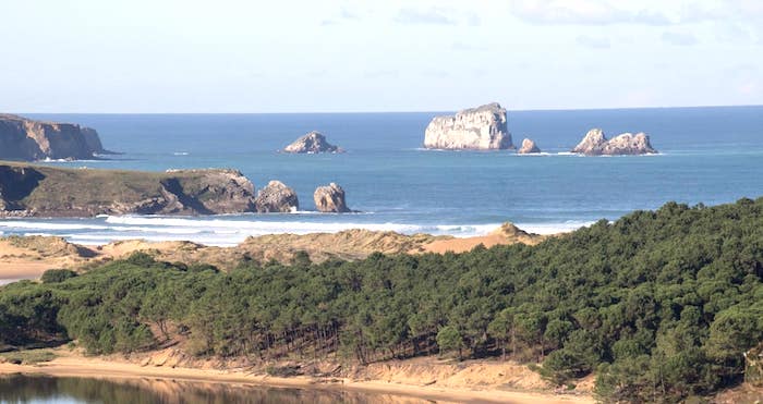 Vista de las dunas de Liencres en Píelagos en Cantabria