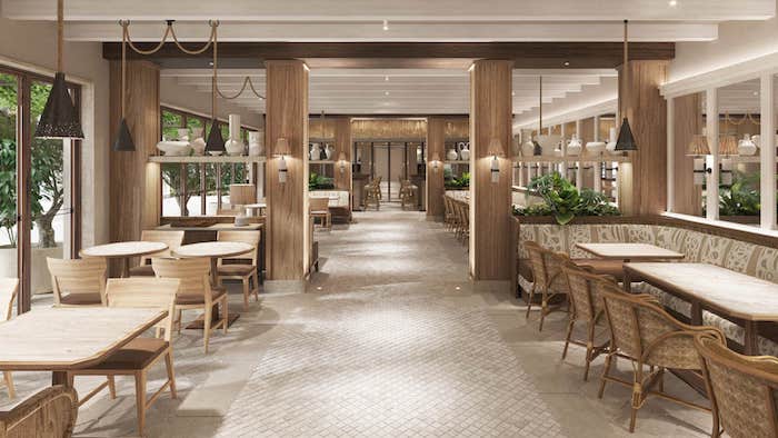 Interior del restaurante four seasons en Mallorca